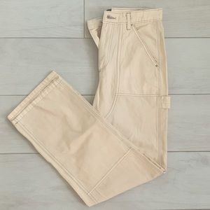 BDG Urban Outfitters High Waist Ivory Carpenter Pants | Sz. 29